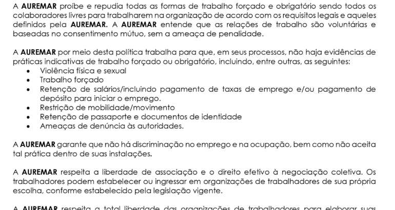 Carta pública de Respeito a Legislação Trabalhista